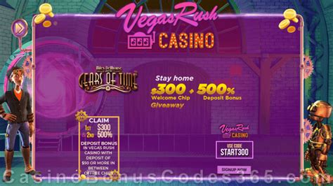 vegas rush casino 300 free chip codes 2021